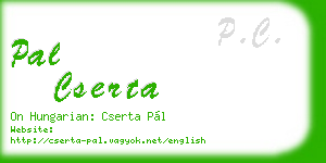 pal cserta business card