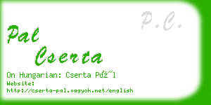 pal cserta business card